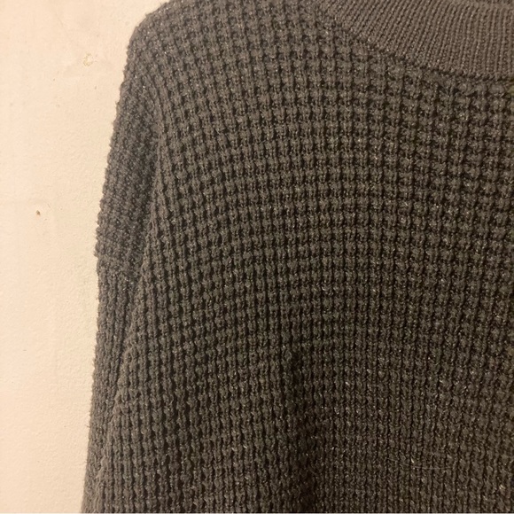 NWT Time and Tru XL black waffle knit sweater. Roomy and soft!! - Picture 2 of 7